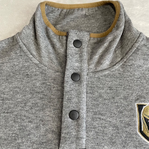 Las Vegas Golden Knights Station Casinos Sweatshirt 1/4 Button Snap Adult Large - Picture 4 of 12